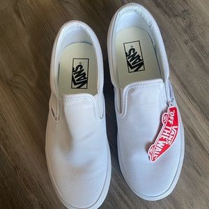 White Platform Vans W8